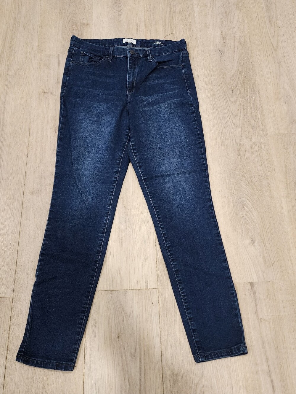 Nicole Miller New York Soho High Rise Skinny Jeans Blue Dark Wash Womens Size 12